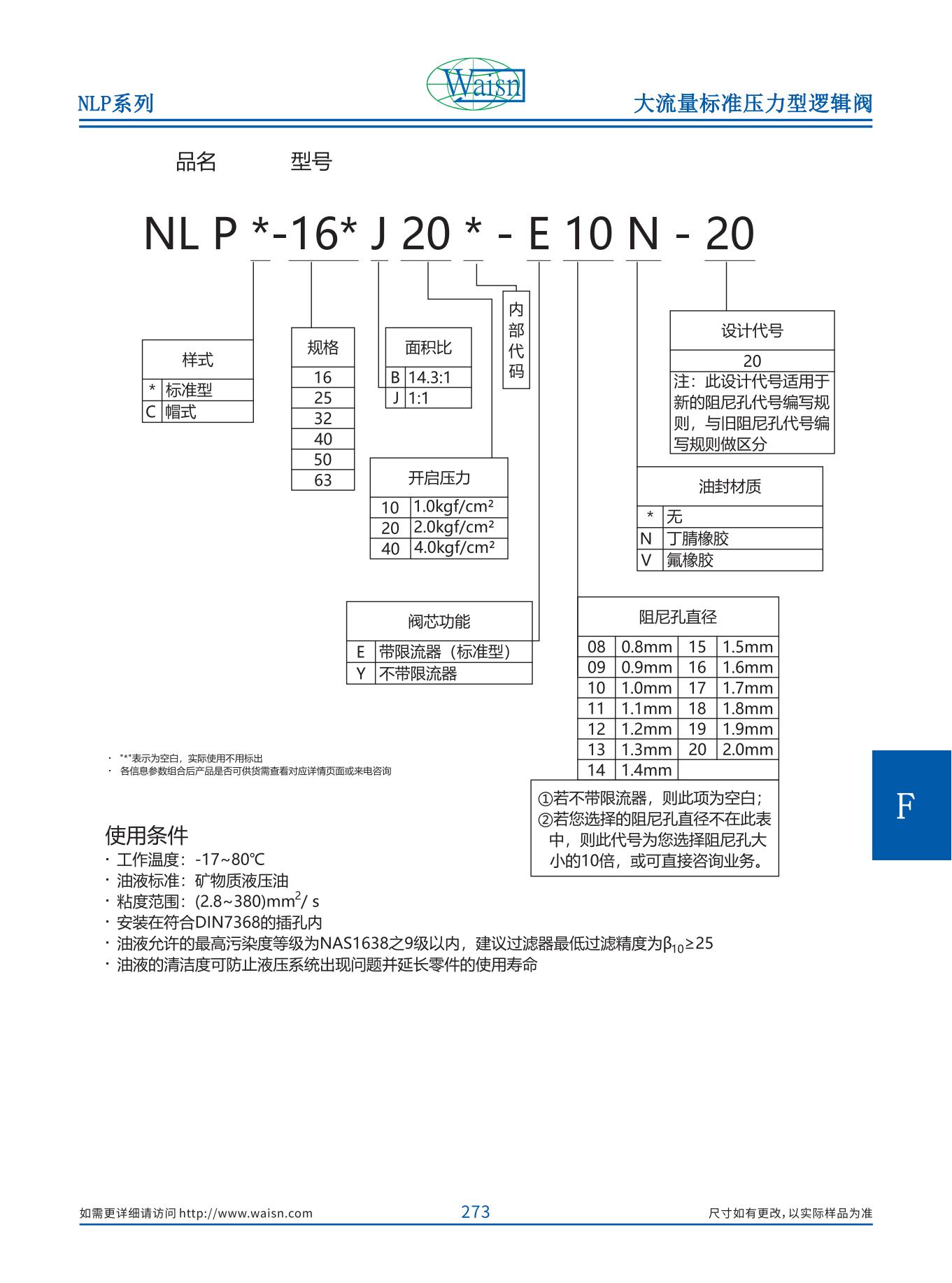 NLP 大流量标准压力型逻辑阀
